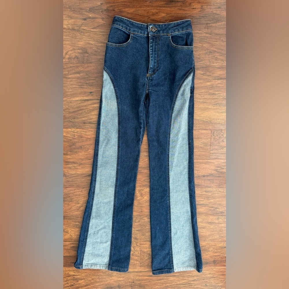 We The Free Flip It & Reverse It Wide Leg Jeans Flare Leg Boho Hippie Country 24